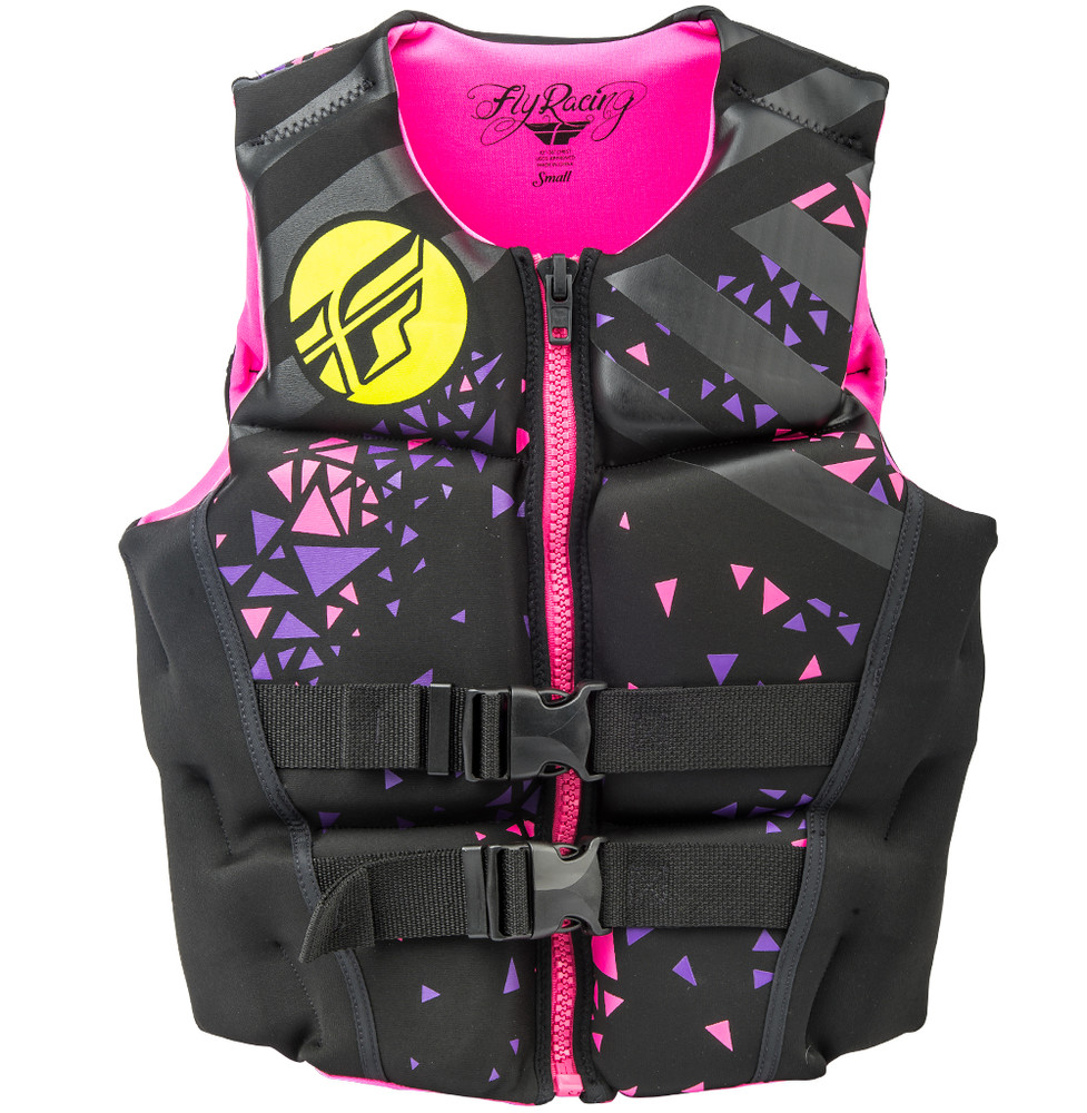 Women's Neoprene Pink/Black Life Vest FLY Racing Motocross, MTB