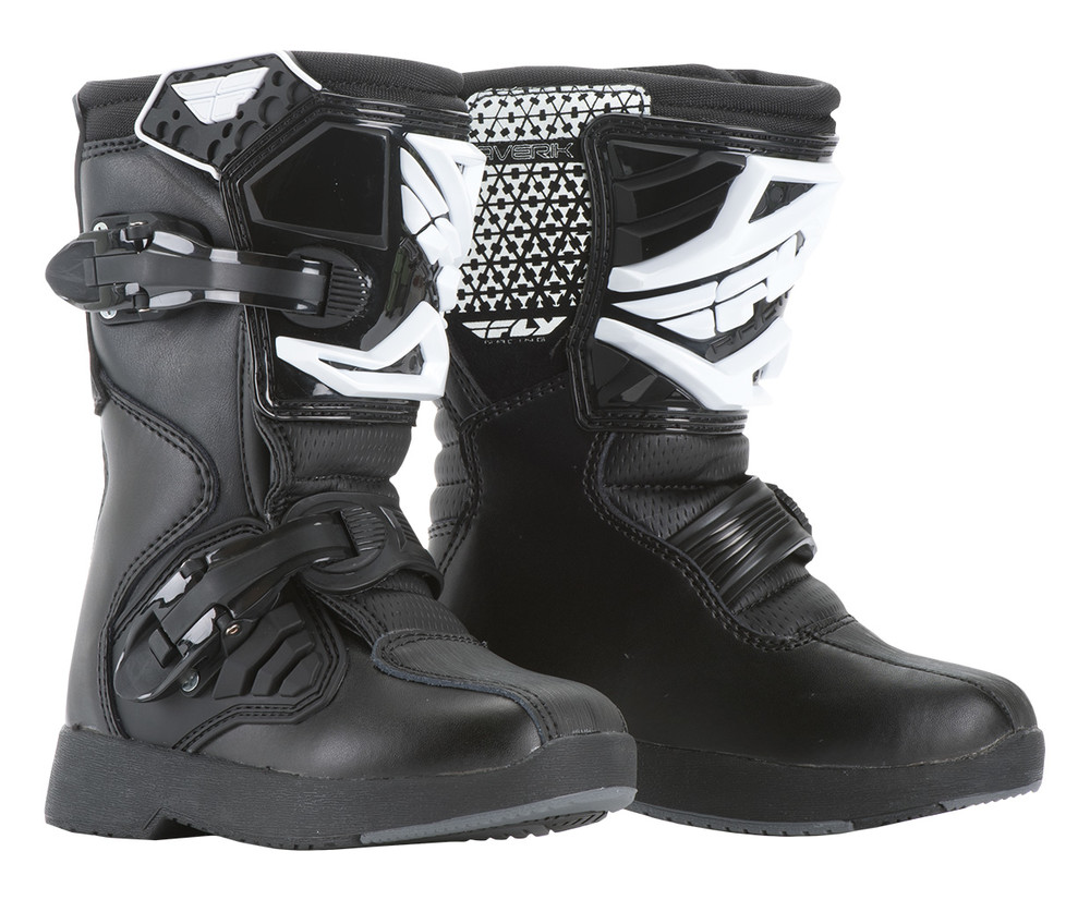 Maverik Mini MX Black Boot FLY Racing Motocross, MTB, BMX, Snowmobile Racewear; Street