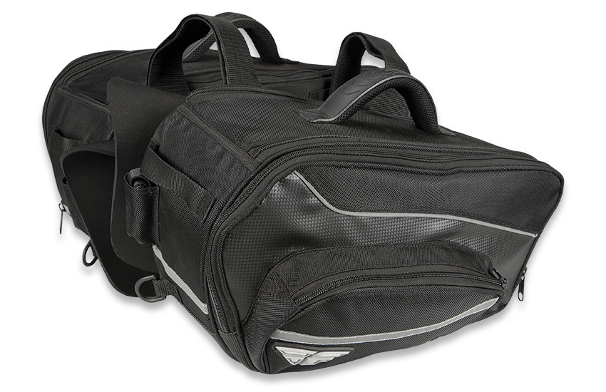 Grande Black Saddlebags FLY Racing Motocross, MTB, BMX, Snowmobile