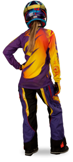 Kinetic Girl's Boot-Cut Purple/Yellow