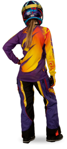 Kinetic Girl's Boot-Cut Purple/Yellow