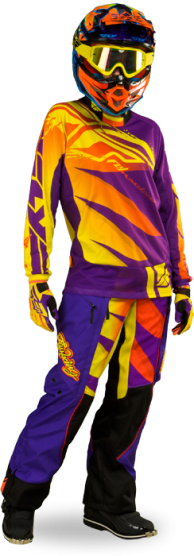 Kinetic Girl's Boot-Cut Purple/Yellow