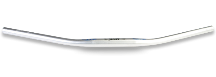 Aero Tapered Snow Handlebars Silver Sno X Mtn